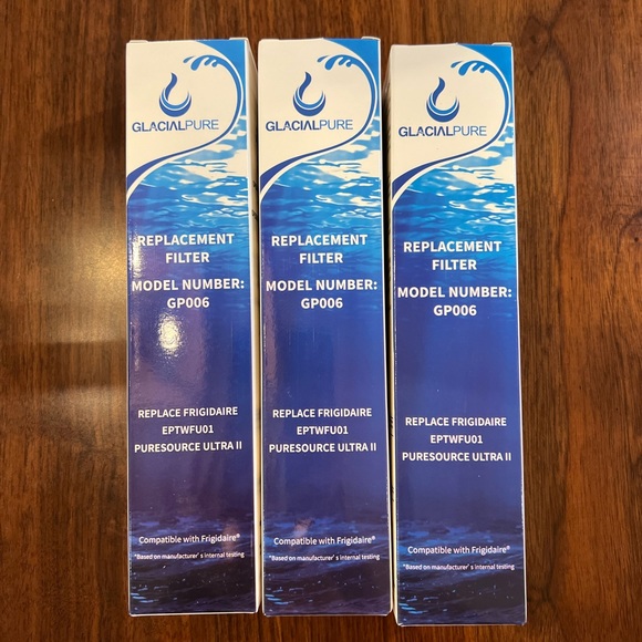 GlacialPure Replacement For Frigidaire EPTWFU01 Water Filter - 3 Pack - Picture 1 of 5